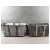 (2) CleverMade Folding Laundry Tote Bag