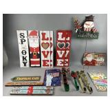 Lot of Holiday Signs