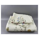 3 Pcs Floral Quilt & Pillow Shams