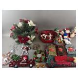 Misc Christmas Decor-Fiber Optic Poinsettia & More
