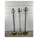3- Art Deco Torchiere Floor Lamps