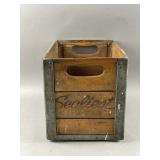 Vtg Wood & Metal Sealtest Milk Bottle Crate