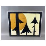 Vintage Framed Hand Sewn Quilt