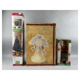 Vintage Christmas Fiber Optic Angel and More