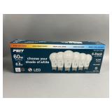 6-Pack Feit Electric 60W Equivalent A19 LED Bulbs
