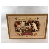 Grandeur Noel 2001 Porcelain Santa & Sleigh Set