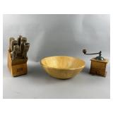 Vintage Britannia Forge Knife Block Set & More