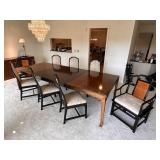 MCM Chinoiserie Dining Table & 8 Chairs