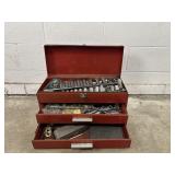 Vintage Disston My Buddy Metal Toolbox and Tools