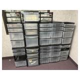 Large Lot of Plastic Storage Drawer Chests