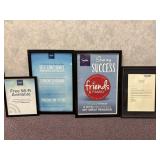 Lot of 4 Small Poster Frames