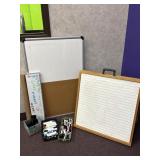 Large White Boards and Markers Lot