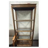 Wooden 4 Tier Glass Shelving