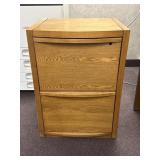 2 Drawer Wooden File Cabinet