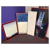 Red Framed Artwork Lot