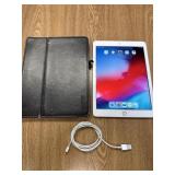 Unlocked 6th Gen iPad in Silver w/ Charger & Case