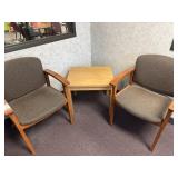 2 Office Chairs and Side Table