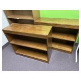 Pair of Retro Wood Laminate Lowboy Bookshelves