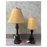 2 Wooden Table Lamps