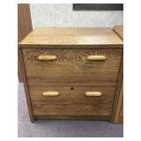 Wooden 2-Drawer File Cabinet