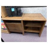 Pair of Wooden Laminate Shelves