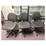 (3) Wheeled Office Desk Chairs