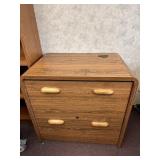 Retro Wood Laminate Filing Cabinet