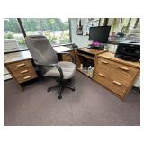 Matching Office Desk, Filing Cabinet & Shelf