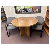 Round Table & 2 Office Chairs