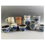 Vtg American Flo Blue Pottery Lot & More