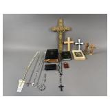 Vtg Religious Jewlery, Bibles, Figurines & More