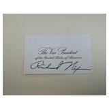 Signed Richard Nixon Vice President Calling Card