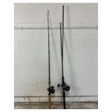 Lot of 2 Black Fishing Poles
