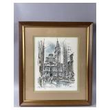 Framed/Signed Hand-colored Lithograph by Haysom