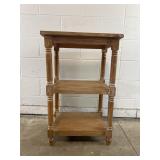 Three-Tier Etagere with Rustic Wooden Finish