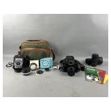 Canon A-1 35mm SLR Film Camera and More