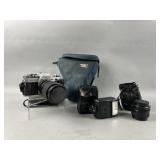 Vtg Canon AE-1 Program 35mm film camera & More