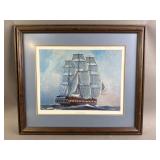 Framed/Signed U.S.S Constitution Painting