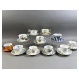 Assortment of Teacups & Saucer Plates