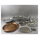 Vintage Stainless Steel Pewter Kitchen Set & More