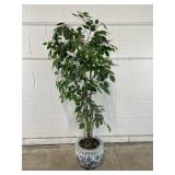 Chinese Blue & White Porcelain Fishbowl Planter