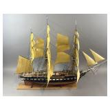 Vtg USS Constitution HandCrafted Wooden Model Ship