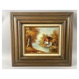 Vtg Framed/Signed/COA Oil Painting Signed by Luini