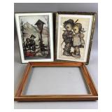 Framed Hummel Prints & Empty Frame