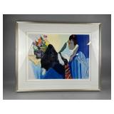 Quiet Moments I" by artist Itzchak Tarkay Framed