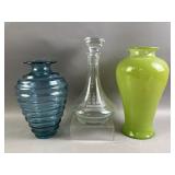 Vtg Glass Decorative Vases