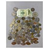 Lot of Foreign Coins & More