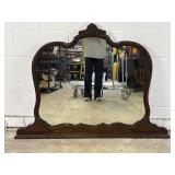 Vintage Dark Wood Glass Mirror