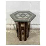 Antique Moorish Mother Of Pearl Inlay Side Table