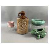 McCoy Cookie Jar and 3 McCoy Planters